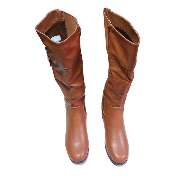 NWOT NAUTICA WOMEN COGNAC KNEE HIGH BOOTS SIZE 7 - Picture 3 of 10